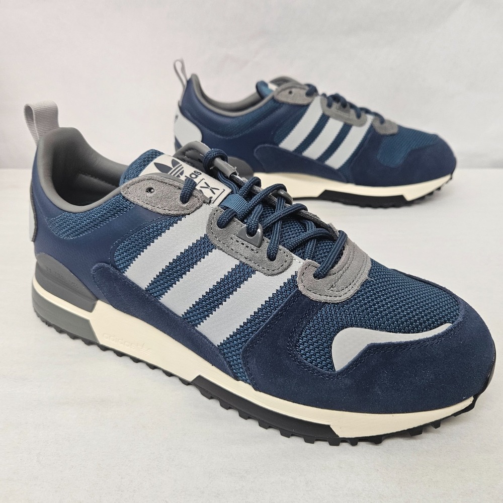Adidas ZX 700 HD Retro Sneakers H01850 Crew Navy Grey Blue Men's Size 10 - Picture 2 of 10